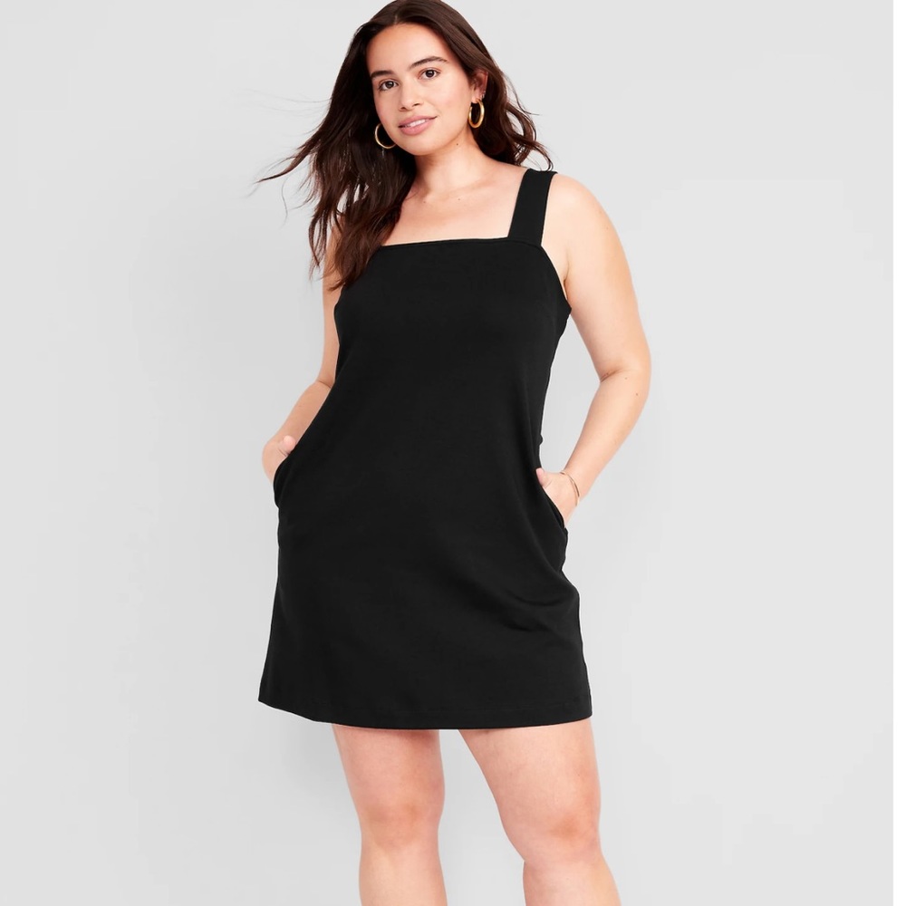 NWT OLD NAVY Sleeveless Ponte-Knit Mini Dress   Color:
BLACK JACK - Picture 4 of 8